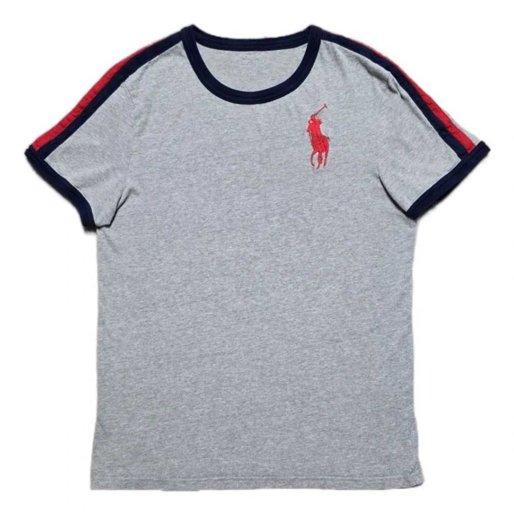 Polo Ralph Lauren Rugby Big‎ Pony T Shirt RL Mens Sz S Gray